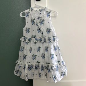 White and blue floral Janie and Jack dress